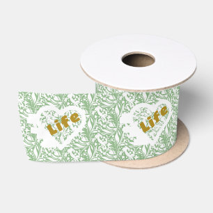 Sage Life Ribbon designed by Poet Adiela Akoo Satin Ribbon