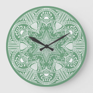 Sage Mandala Large Clock