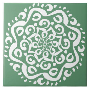 Sage Mandala Tile