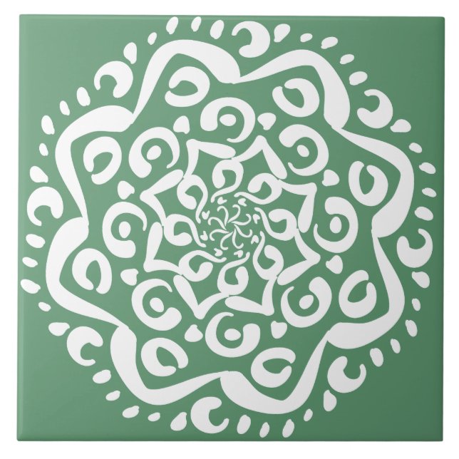 Sage Mandala Tile (Front)