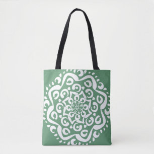 Sage Mandala Tote Bag
