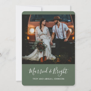 SAGE Married & Bright Newlywed Holiday Card