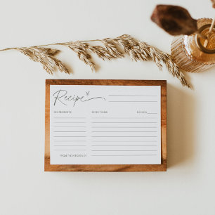 SAGE Minimalist Recipe Card Bridal Shower