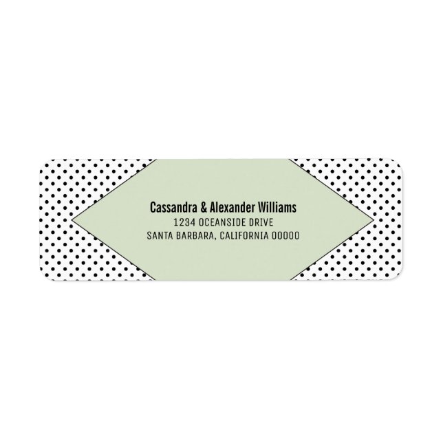Sage Modern Polka Dots Wedding (Front)