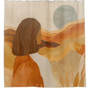 Sage Moon Boho Desert Hills Terracotta Landscape