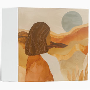 Sage Moon Boho Desert Hills Terracotta Landscape Binder
