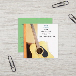 Sage Music Teacher/Musician /Educator Guitar Square Business Card