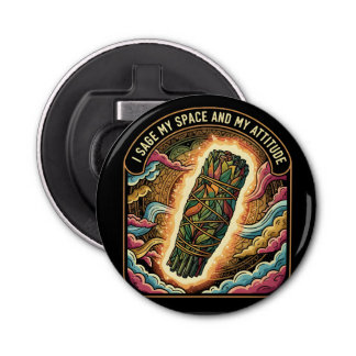 Sage My Space and My Attitude Smudging Cleansing A Bottle Opener