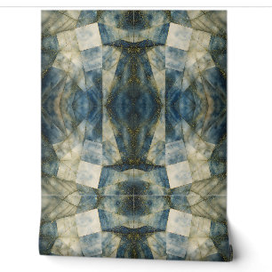 Sage Olive Green Gold Geometric Abstract Natural Wallpaper