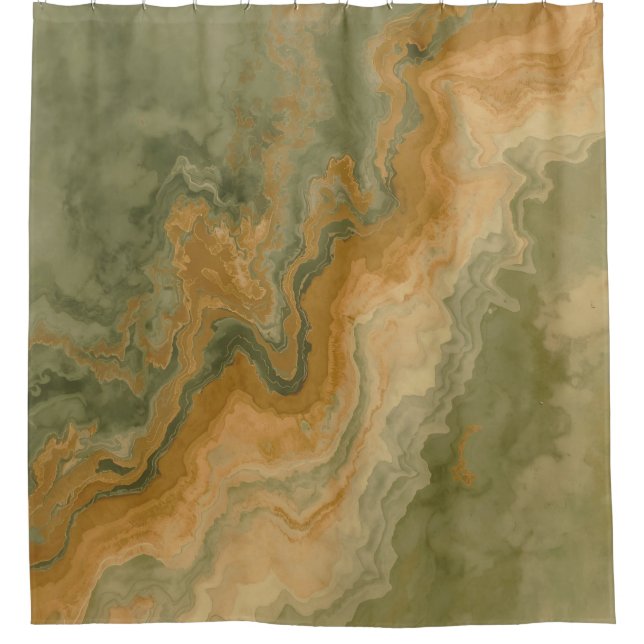 Sage Olive Green Mustard Yellow Print (Front)