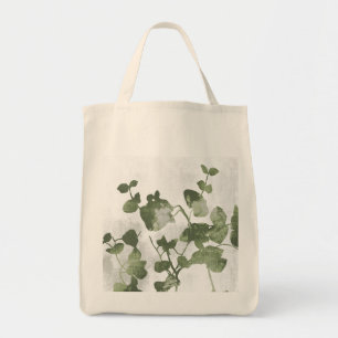 Sage Olive Green Painterly Botanical Minimalist Tote Bag