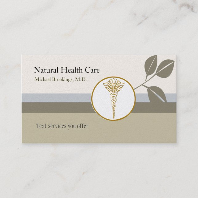 Sage Organic  Branch Classic Medicine Elegant Business Card (Front)