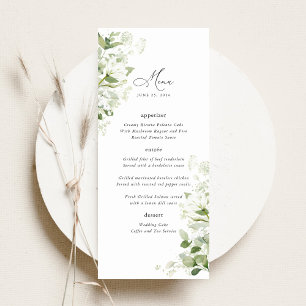 Sage Organic Greenery Wedding Reception Dinner Menu