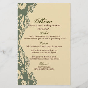 sage paisley vintage western country wedding