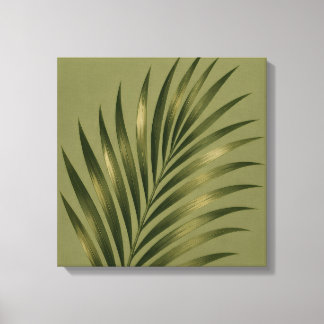 Sage Palm Serenity Minimalist  Canvas Print
