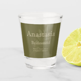 Sage Personalized Bridesmaid Shot Glass