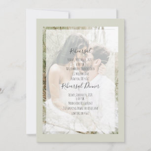 Sage Photo Rehearsal & Rehearsal Dinner Invitation