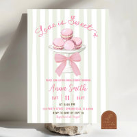 Sage Pink Stripe Macaroon Bridal Shower