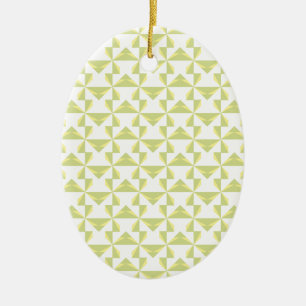 Sage Pinwheels Ceramic Ornament