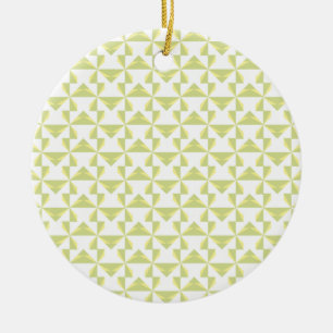 Sage Pinwheels Ceramic Ornament