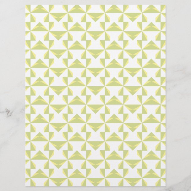 Sage Pinwheels Scrapbook Paper (Front)