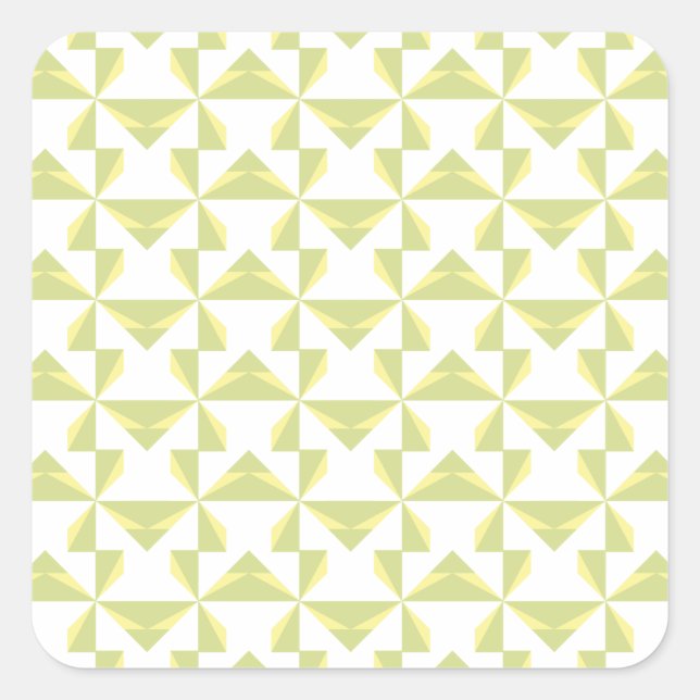 Sage Pinwheels Square Sticker (Front)