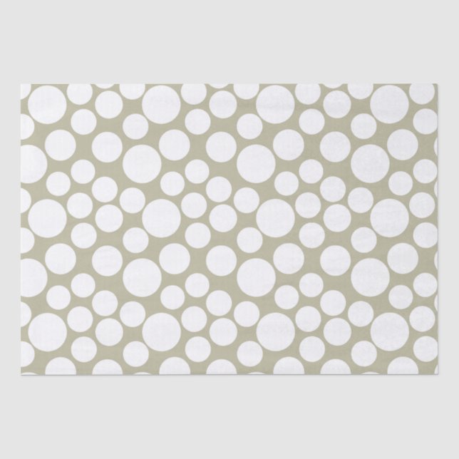 Sage polka dots tissue paper (Front)