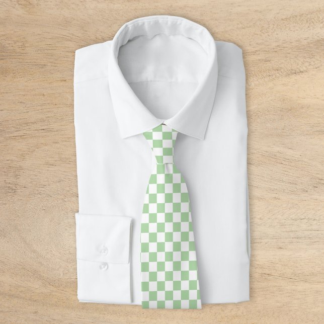 Sage Retro Chequerboard Tie (Creator Uploaded)