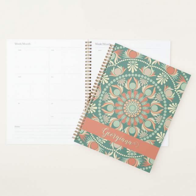 Sage rétro et Mandala de sable personnalisé (Devant avec enveloppe)