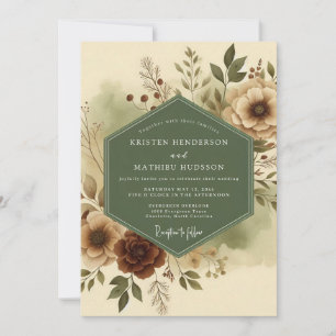Sage Russet Earthy Wedding Invitation
