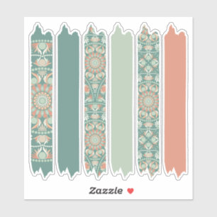 Sage & Sand Retro Cheer Mandala Pattern Washi Tape