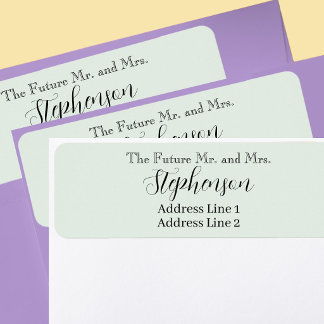 Sage Save The Date Custom Name Return Address