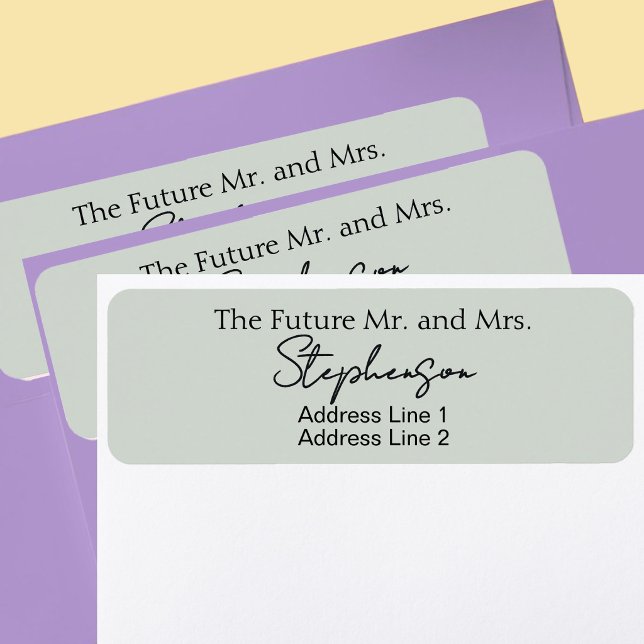 Sage Save The Date Custom Name Return Address (Creator Uploaded)