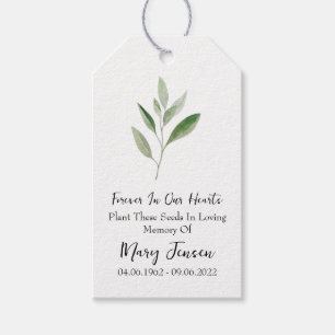 Sage Seed Packet Memorial Funeral Gift Tags