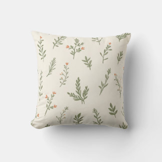 Sage Serenity Pattern Throw Pillow