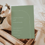 Sage Simple Modern Arch Wedding Invitation<br><div class="desc">Sage Simple Modern Arch Wedding Invitation</div>