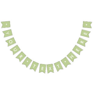 Sage Solid Colour Customize It Bunting Flags