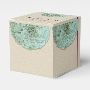 Sage Succulent Wedding Favour Box