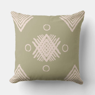 Sage Tribal  Throw Pillow