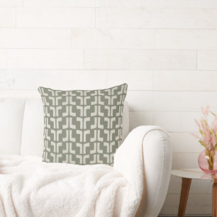 Sage Tribal Throw Pillow