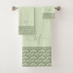 Sage Tropical Moderne Coquille de coquillage vert 