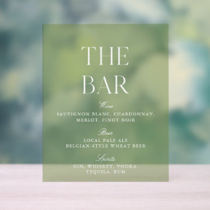 Sage Vert & Beige Mariage Panneau Acrylique