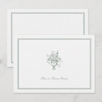 Sage Vintage Bouquet Classic Frame Wedding Couple