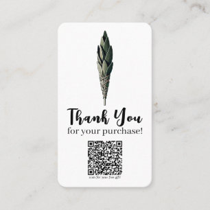 Sage Vintage Gift Purchase QR Social Media Connect Business Card