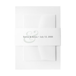 Sage Wedding Invitation Ampersand | Belly Band