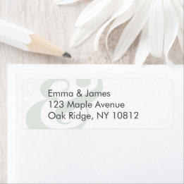 Sage Wedding Return Address Label | Centred