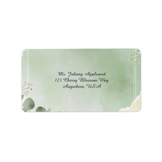 Sage Whisper Botanical Address Labels