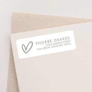 Sage & White Adresse de Retour pour Baby Shower Mi