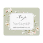 Sage White Blush Floral Mariage Website RSVP