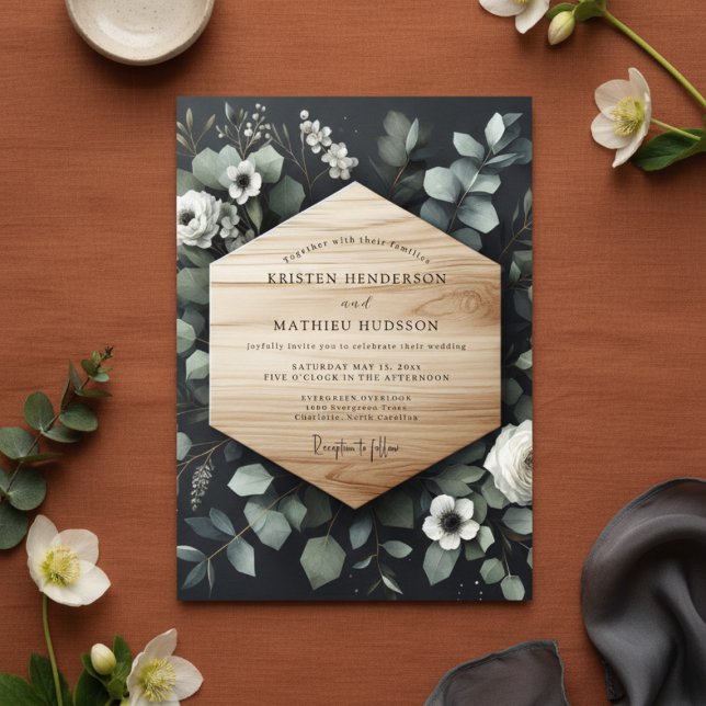 Sage Woodland Bloom Wedding Invitation (Creator Uploaded)